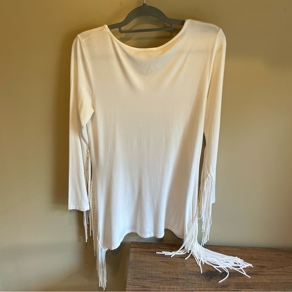 TASHA POLIZZI fringe top in white Small - Picture 3 of 6